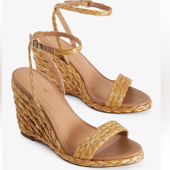 Express woven wedge sandals size 8.5 - Picture 3 of 8